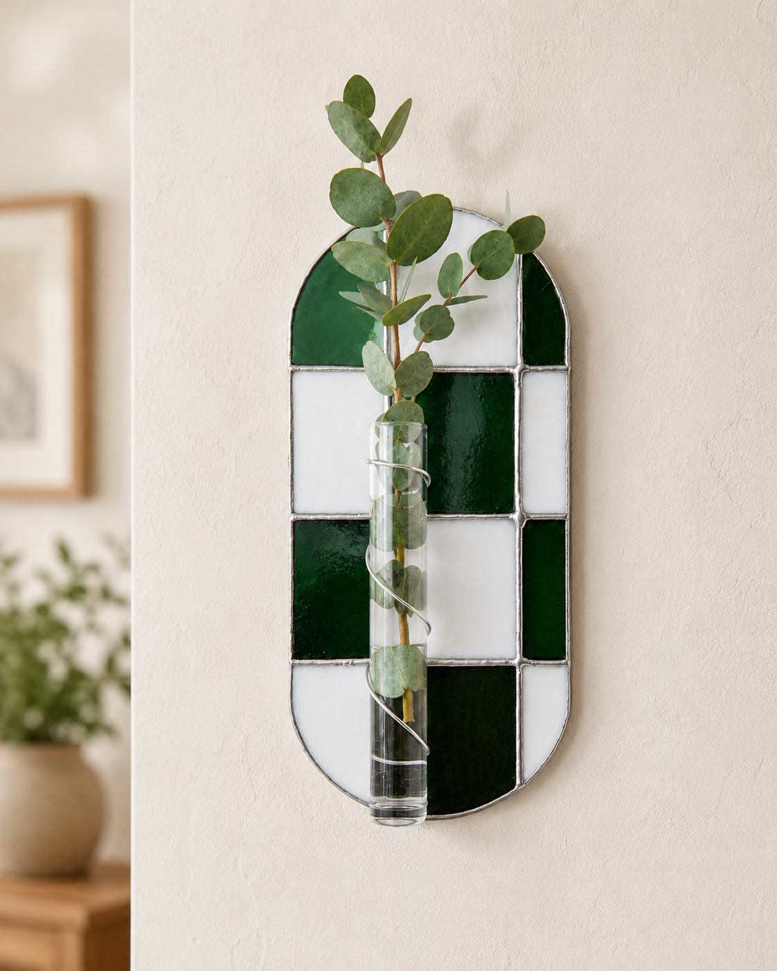 Checkered Plant Holder
