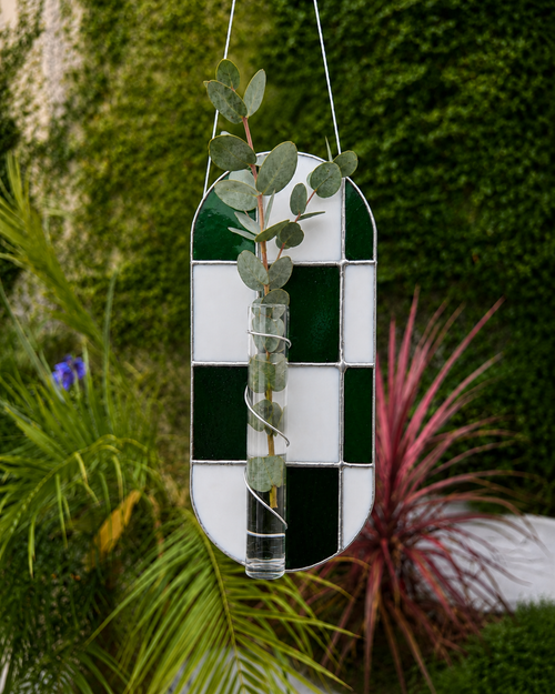 Checkered Plant Holder